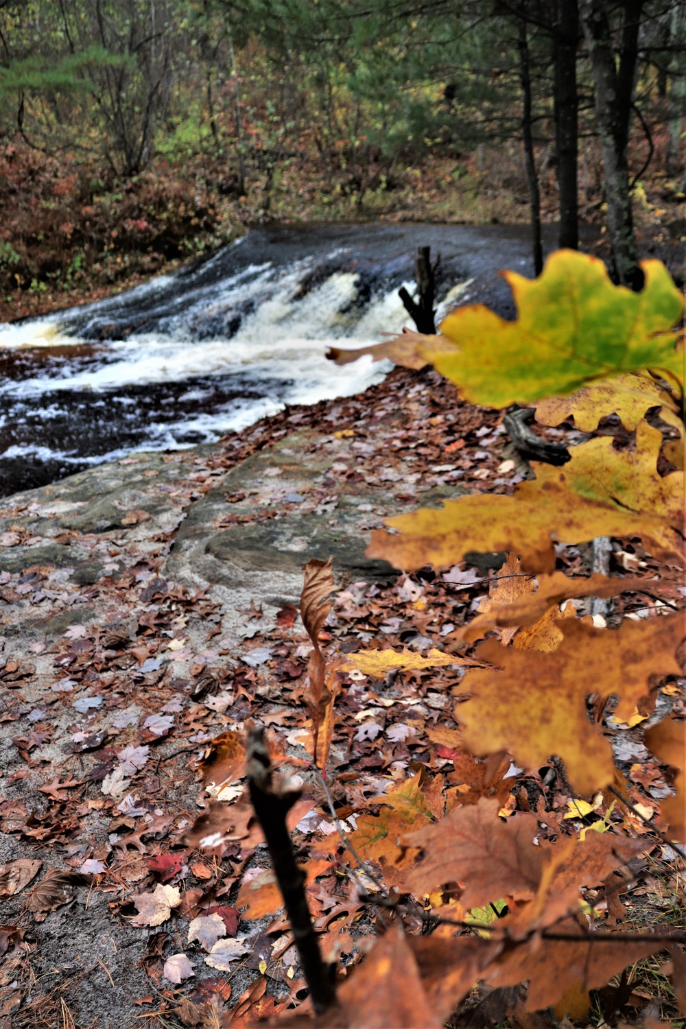 Fall 2023 Scenes at Trout Falls at Fort McCoy's Pine View Recreation Area