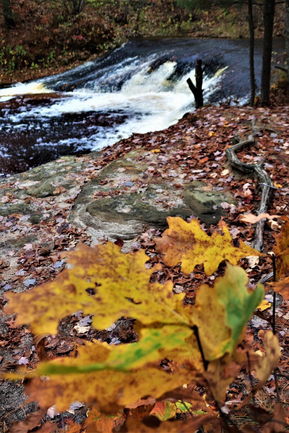 Fall 2023 Scenes at Trout Falls at Fort McCoy's Pine View Recreation Area