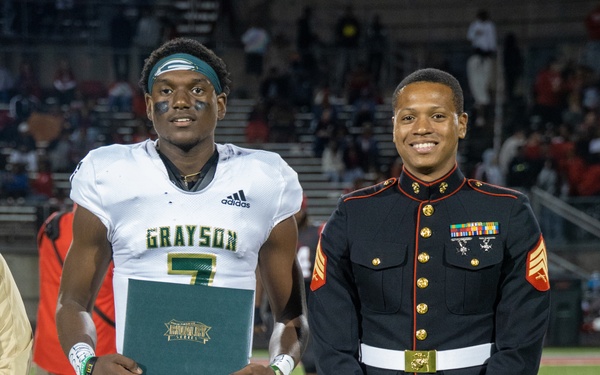 Marines attend a Great American Rivalry Series 2023 Championship game