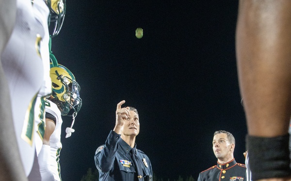 Marines attend a Great American Rivalry Series 2023 Championship game