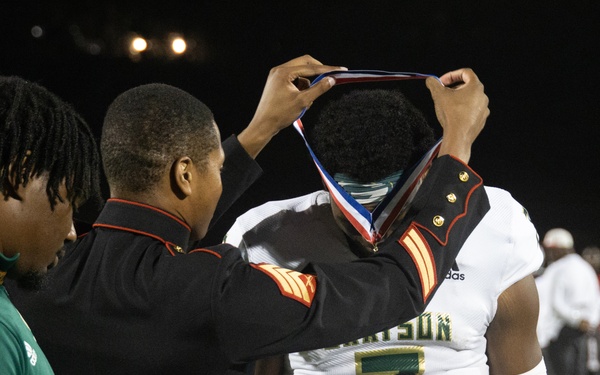 Marines attend a Great American Rivalry Series 2023 Championship game