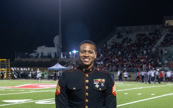 Marines attend a Great American Rivalry Series 2023 Championship game