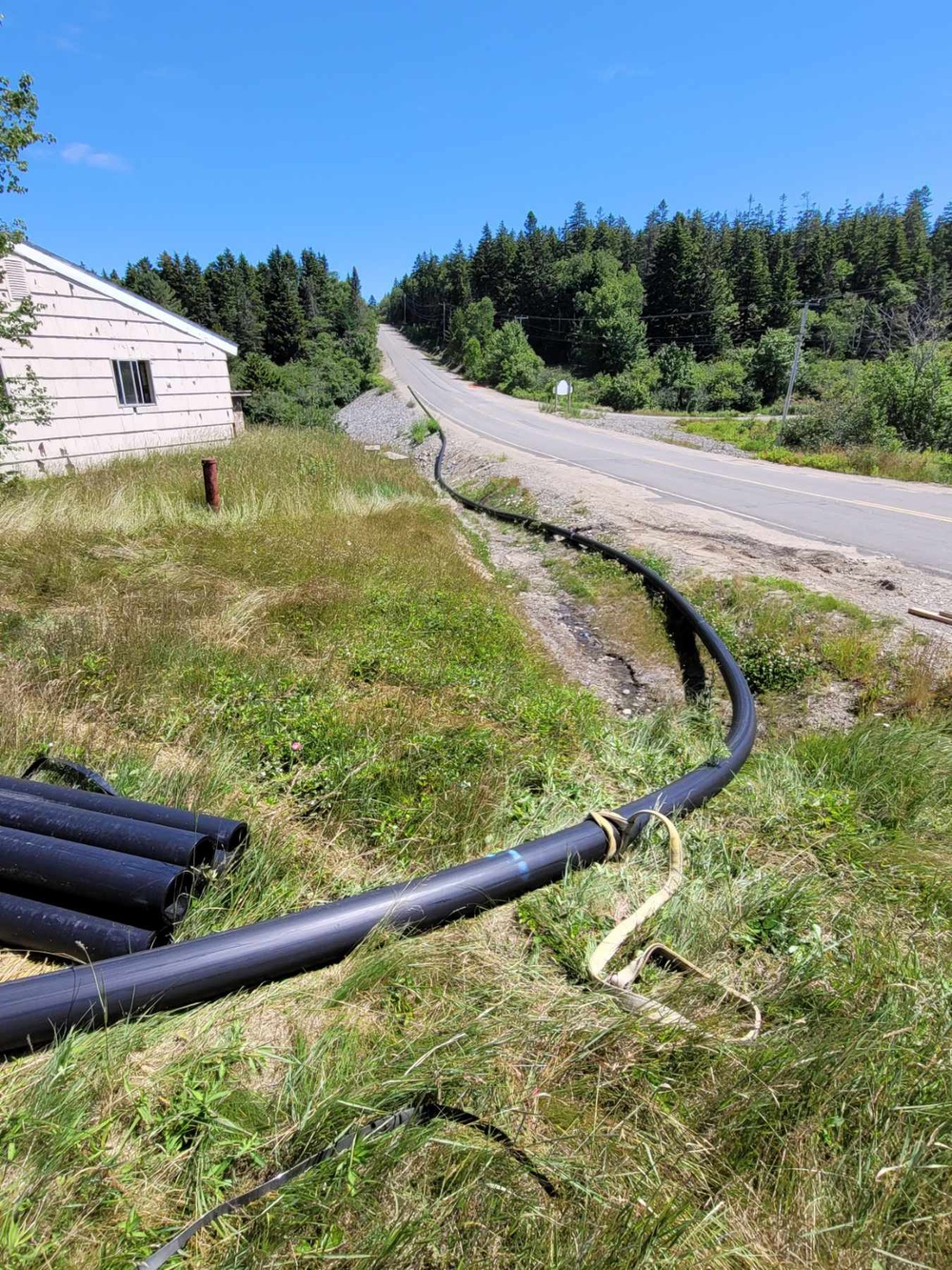 Bucks Harbor waterline installation