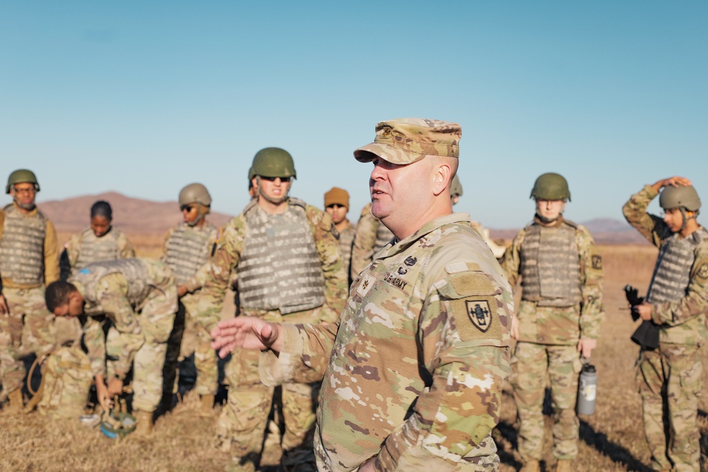 Cameron University ROTC Cadets get a taste of Field Artillery at the M119 range