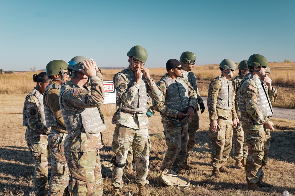 Cameron University ROTC Cadets get a taste of Field Artillery at the M119 range