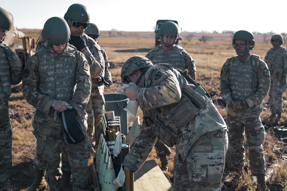 Cameron University ROTC Cadets get a taste of Field Artillery at the M119 range