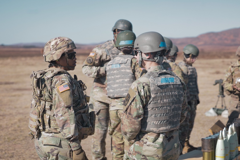 Cameron University ROTC Cadets get a taste of Field Artillery at the M119 range