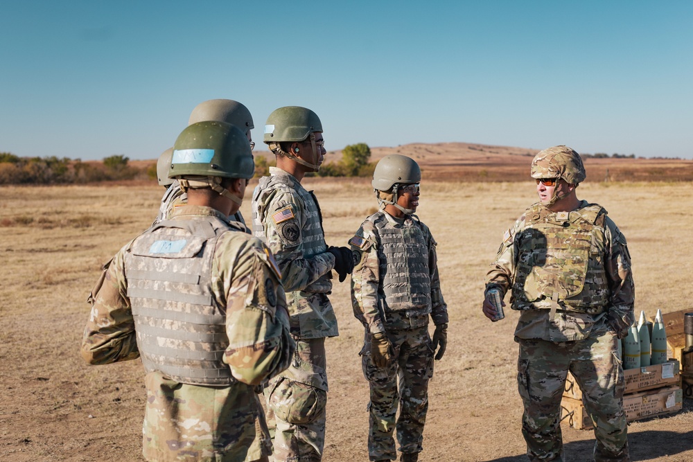 Cameron University ROTC Cadets get a taste of Field Artillery at the M119 range