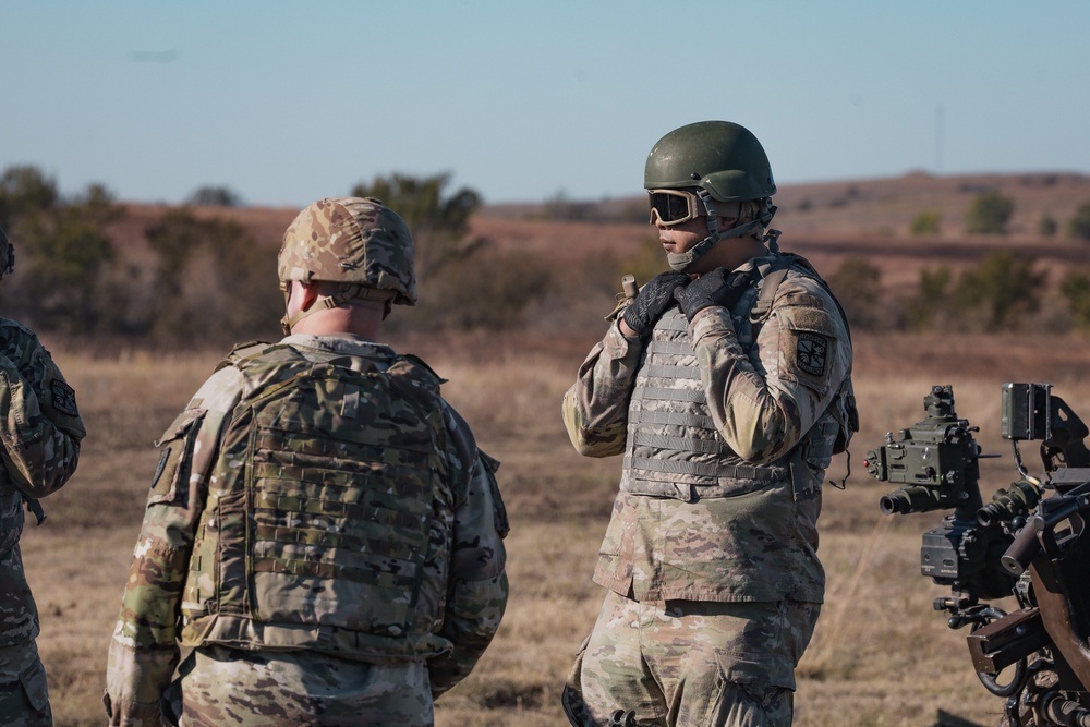 Cameron University ROTC Cadets get a taste of Field Artillery at the M119 range