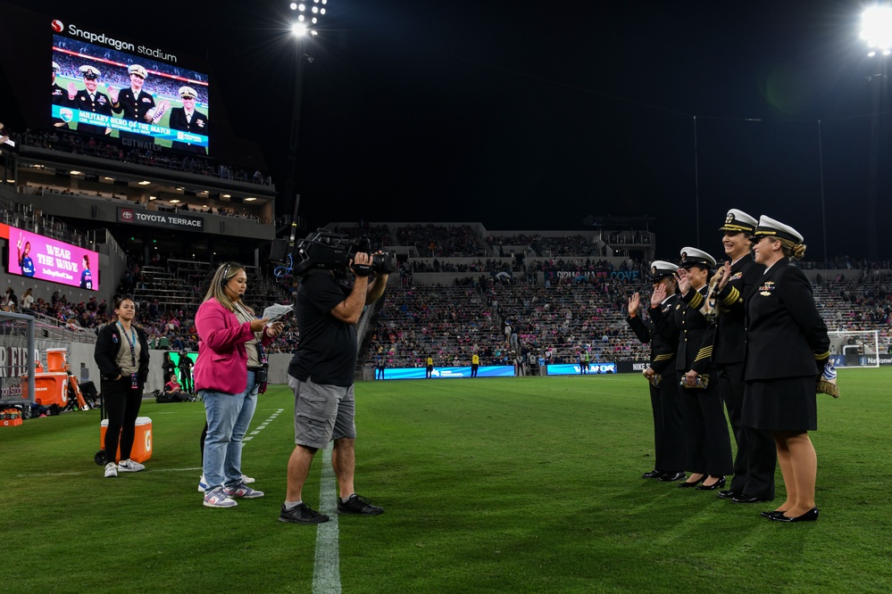 Sailors Honored at San Diego Wave Game