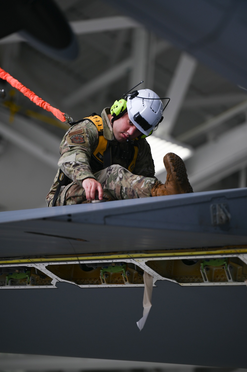 Pease Airmen Install First Flight Control Surface