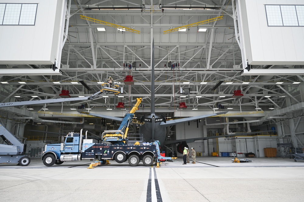 Pease Airmen Install First Flight Control Surface