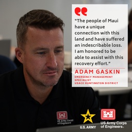 Hawaiʻi Wildfires Mission USACE Employee Spotlight – Adam Gaskin