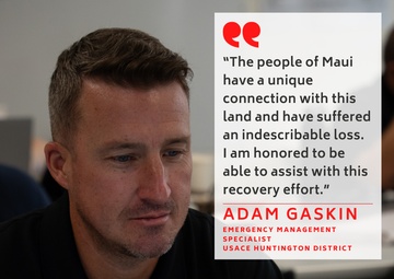 Hawaiʻi Wildfires Mission USACE Employee Spotlight – Adam Gaskin