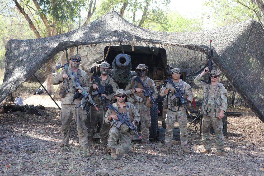 3-7 Field Artillery Soldiers pose for a photo