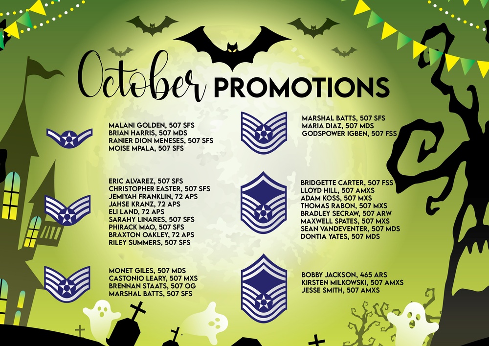 507th ARW October Enlisted Promotions