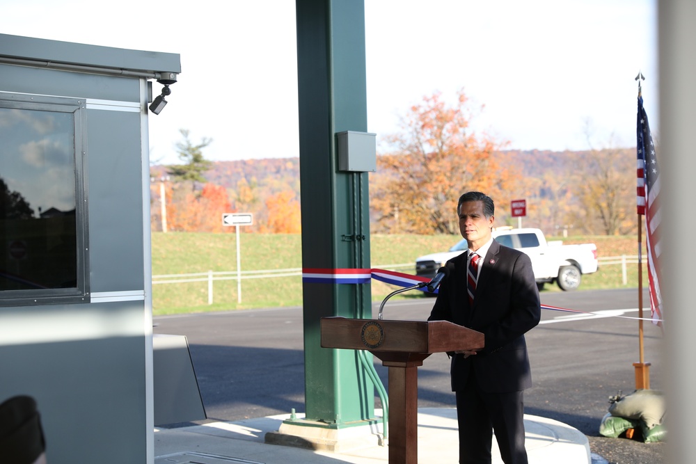 Grand opening of main access control gate at Fort Indiantown Gap