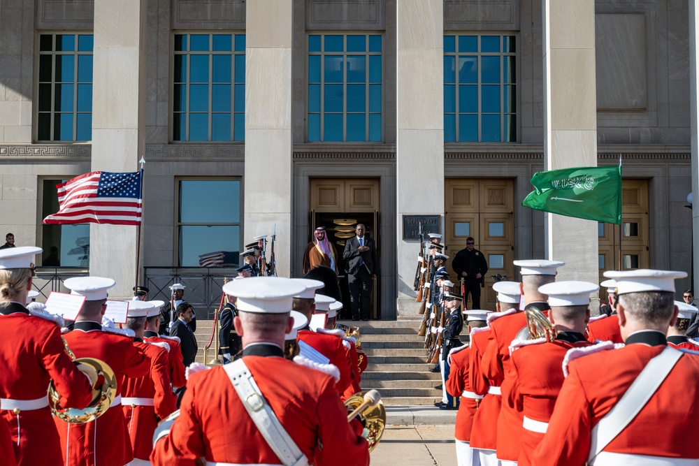 Secretary Austin hosts Saudi Arabian Defense Minister Prince Khalid bin Salman Al Saud