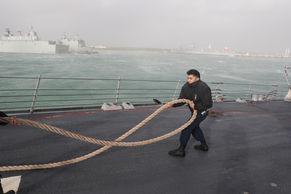 USS Paul Ignatius Departs Rota, Spain