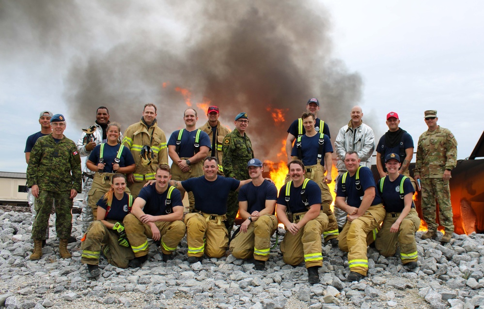 US Air Force, Canadian Armed Forces firefighters conduct joint training