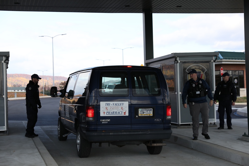 Grand opening of main access control gate at Fort Indiantown Gap