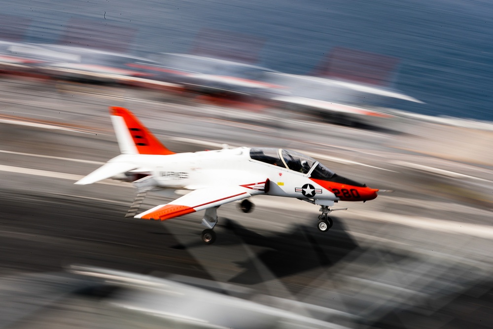 Training Air Wing ONE Conducts Carrier Qualifications aboard George Washington