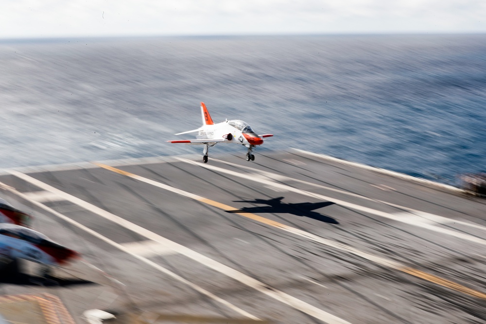 Training Air Wing ONE Conducts Carrier Qualifications aboard George Washington