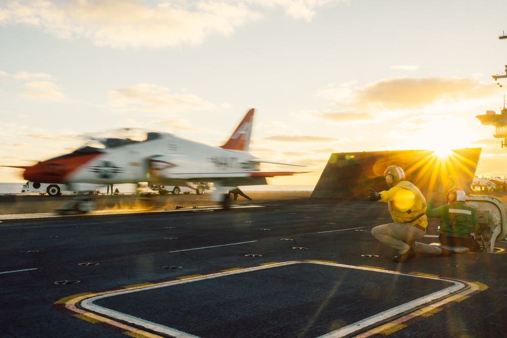 The Golden Hour: Launching Aircrafts at Sunset