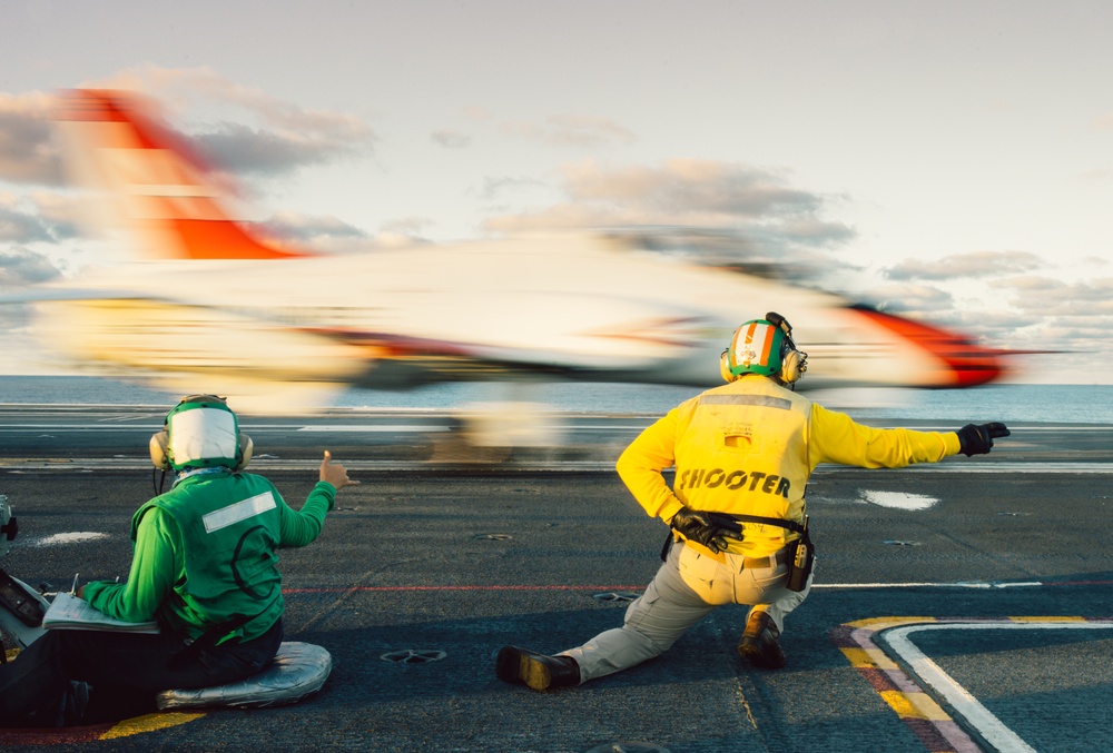 The Golden Hour: Launching Aircrafts at Sunset