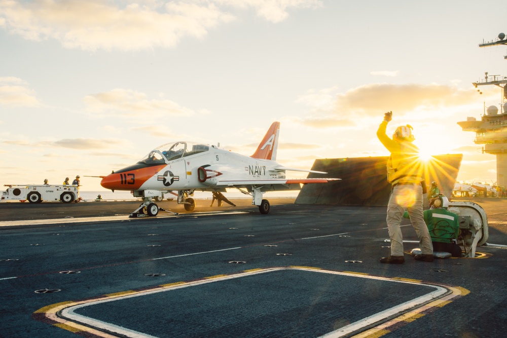 The Golden Hour: Launching Aircrafts at Sunset