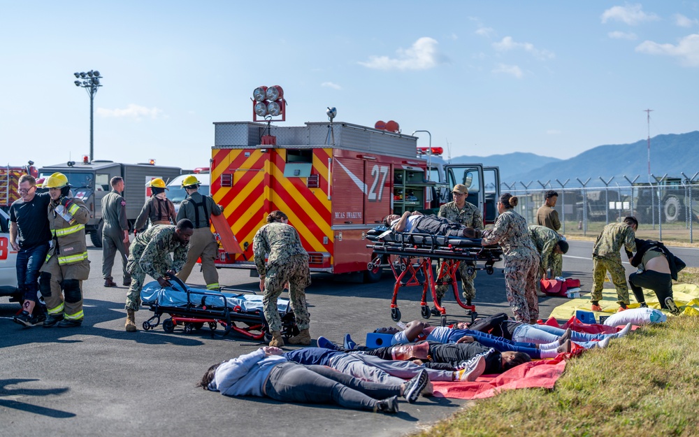 Exercise Active Shield 2023: First responders render aid to simulated casualties