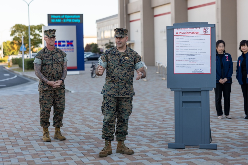 MCAS Iwakuni kicks off Red Ribbon Week with an anti-drug proclamation