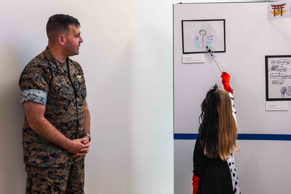 Marine Corps Air Station Iwakuni Students Showcase Wining Art Award Pieces