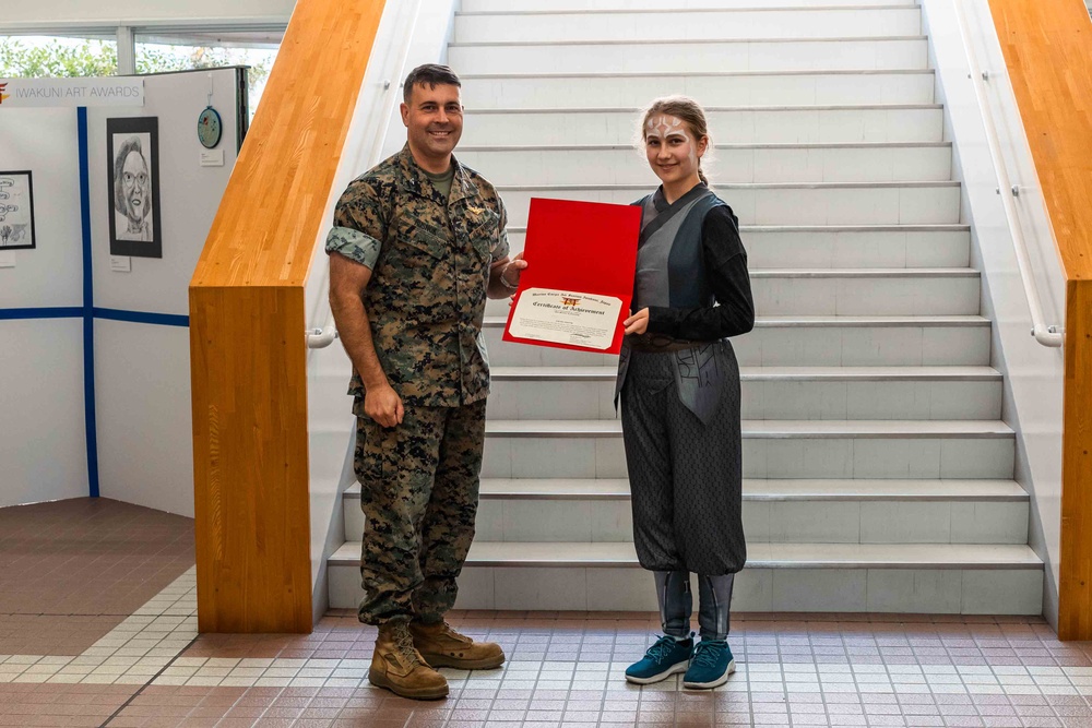 Marine Corps Air Station Iwakuni Students Showcase Wining Art Award Pieces