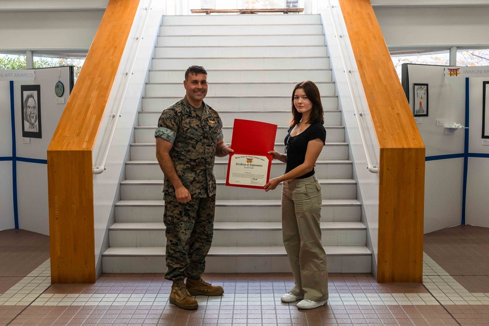 Marine Corps Air Station Iwakuni Students Showcase Wining Art Award Pieces