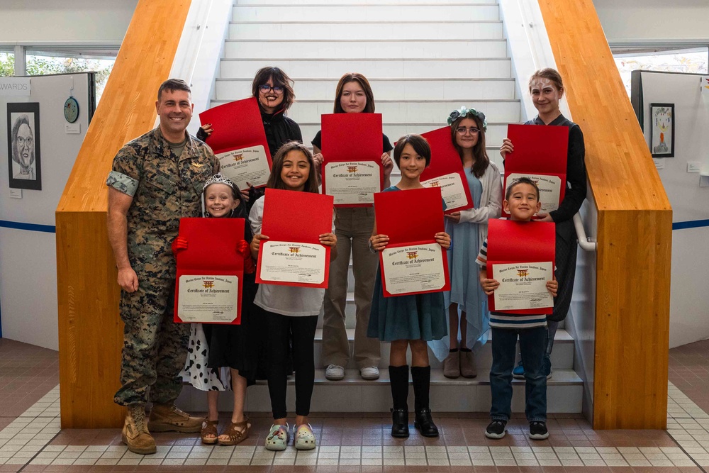 Marine Corps Air Station Iwakuni Students Showcase Wining Art Award Pieces