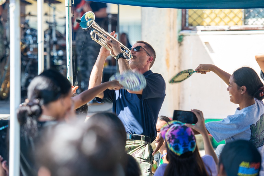 Pacific Partnership 2024-1: Pacific Fleet Band Performs at Marshall Islands High School