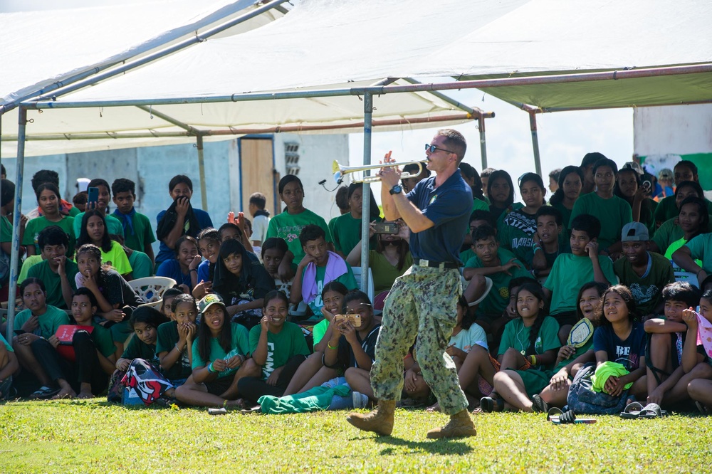 Pacific Partnership 2024-1: Pacific Fleet Band Performs at Marshall Islands High School