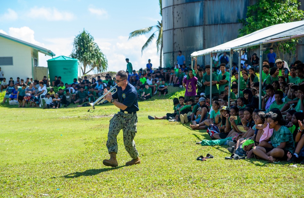 Pacific Partnership 2024-1: Pacific Fleet Band concert at Majuro High School