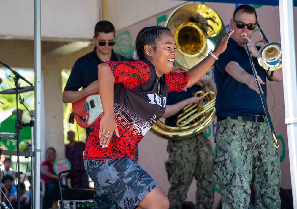 Pacific Partnership 2024-1: Pacific Fleet Band concert at Majuro High School