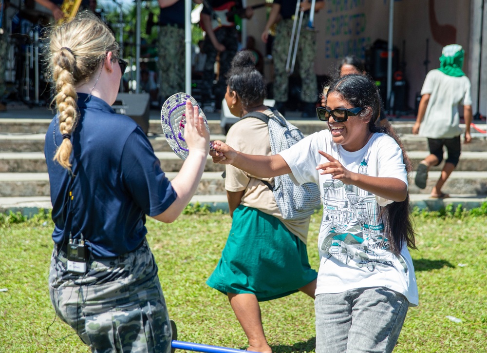 Pacific Partnership 2024-1: Pacific Fleet Band concert at Majuro High School