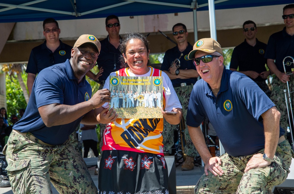 Pacific Partnership 2024-1: Pacific Fleet Band concert at Majuro High School