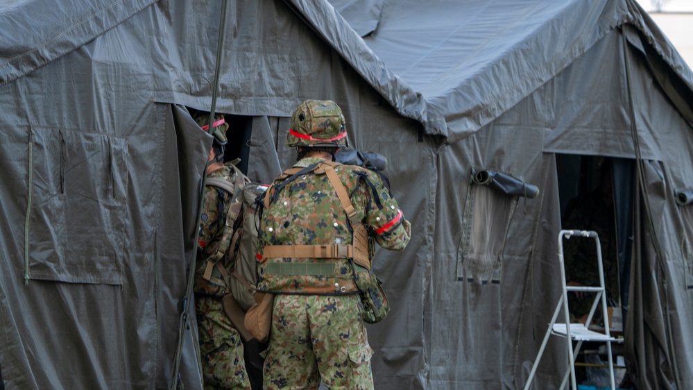 Exercise Active Shield 2023: Japan Ground Self-Defense Force members conduct a simulated ground attack