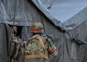 Exercise Active Shield 2023: Japan Ground Self-Defense Force members conduct a simulated ground attack