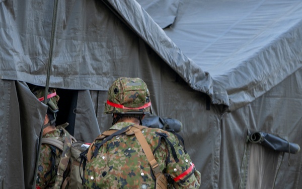 Exercise Active Shield 2023: Japan Ground Self-Defense Force members conduct a simulated ground attack