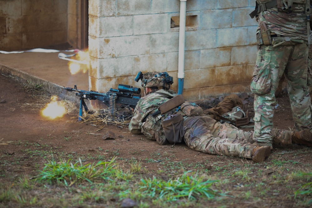 &quot;Wolfhounds&quot; conduct an assault at South Range on Schofield Barracks, Hawaii.