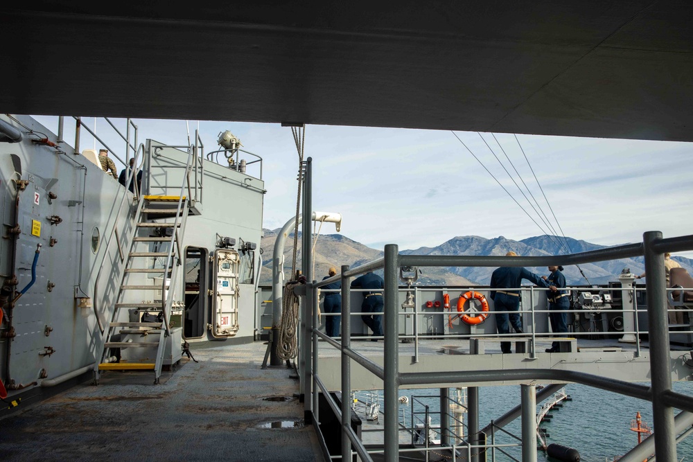 USS Mount Whitney Departs Gaeta