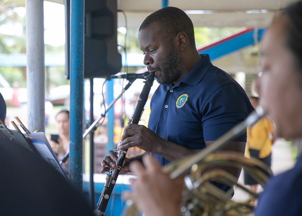 Pacific Partnership 2023: PP23 Combined Band Perform for Local Schools in Savusavu