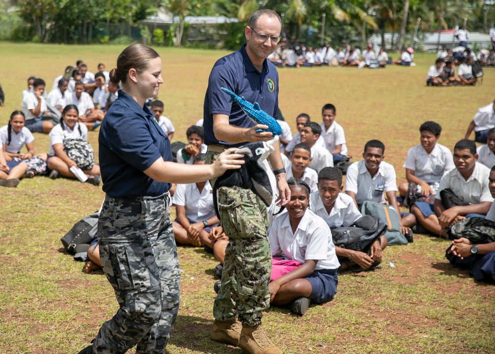 Pacific Partnership 2023: PP23 Combined Band Perform for Local Schools in Savusavu