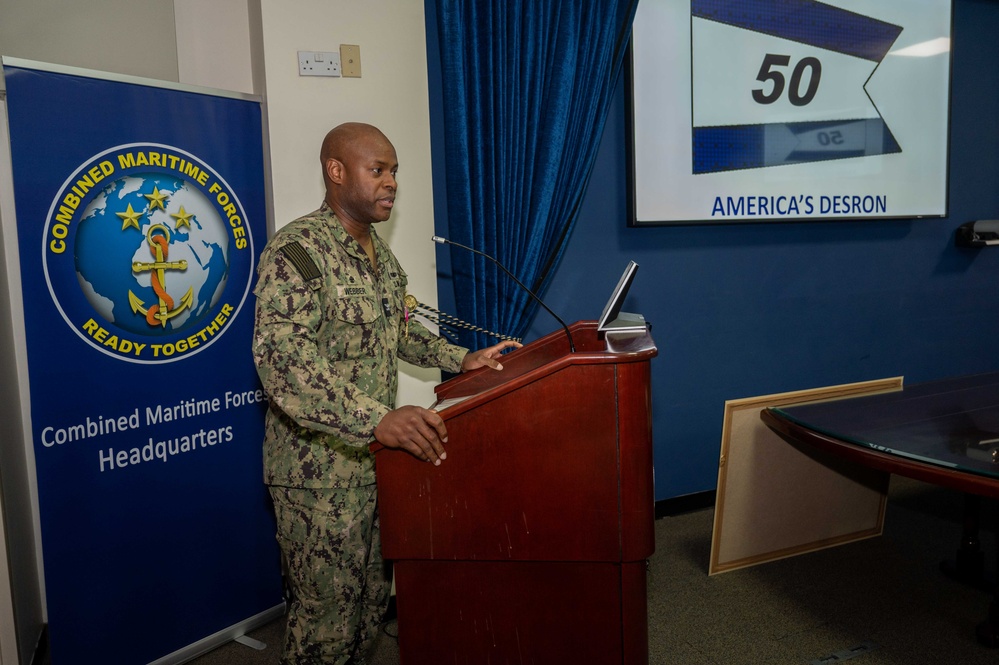 Destroyer Squadron 50 Holds Change of Command Ceremony